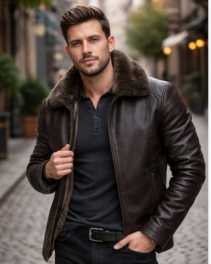 Men's Leather Jacket - Stockholm