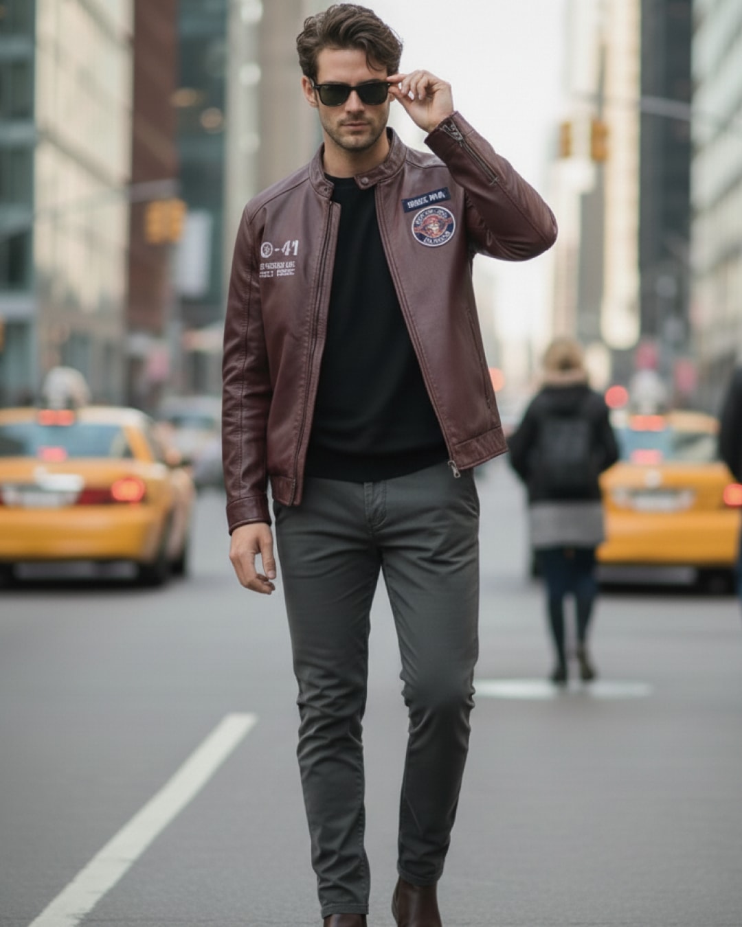 Men's Leather Jacket - Esrange