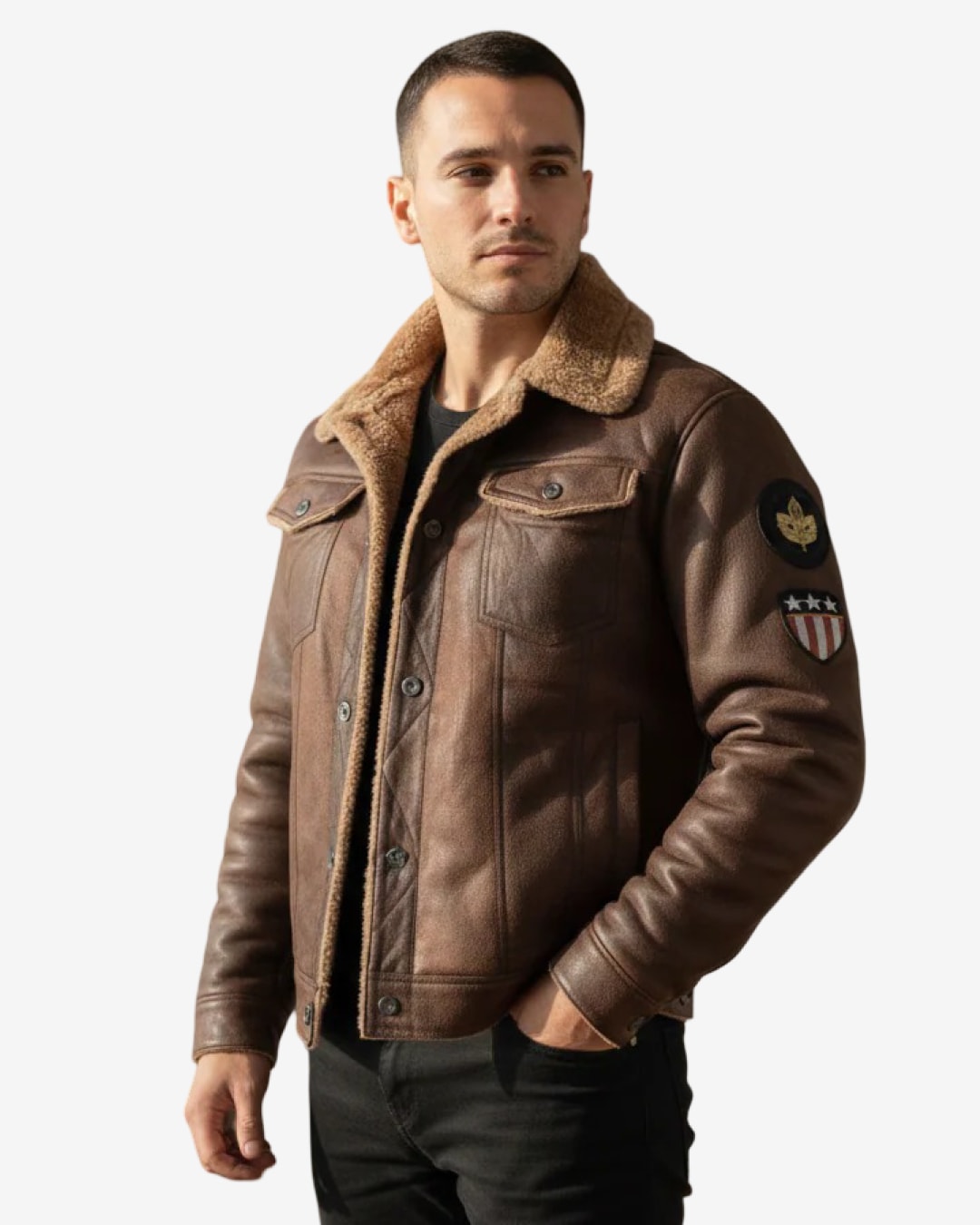 Men's Leather Jacket - Rostok