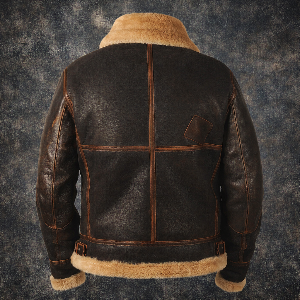 Premium leather Aviator Jacket + Gift