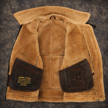 Premium leather Aviator Jacket + Gift