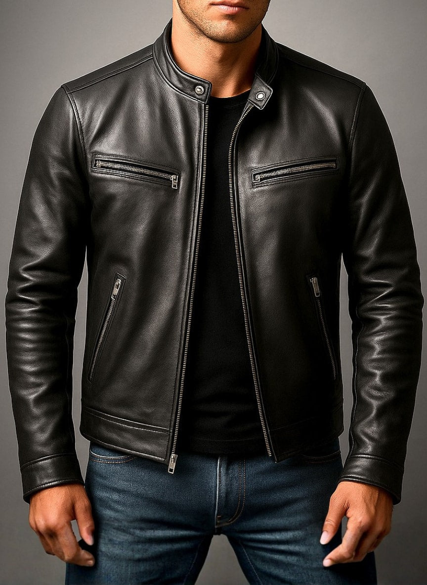 Men's Leather Jacket - Bargen