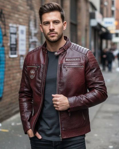 Men's Leather Jacket - Vienna